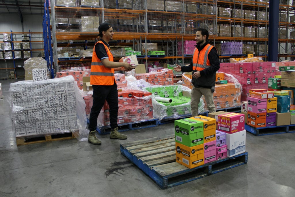 Warehouse staff managing cold storage at Icelander NSW facility